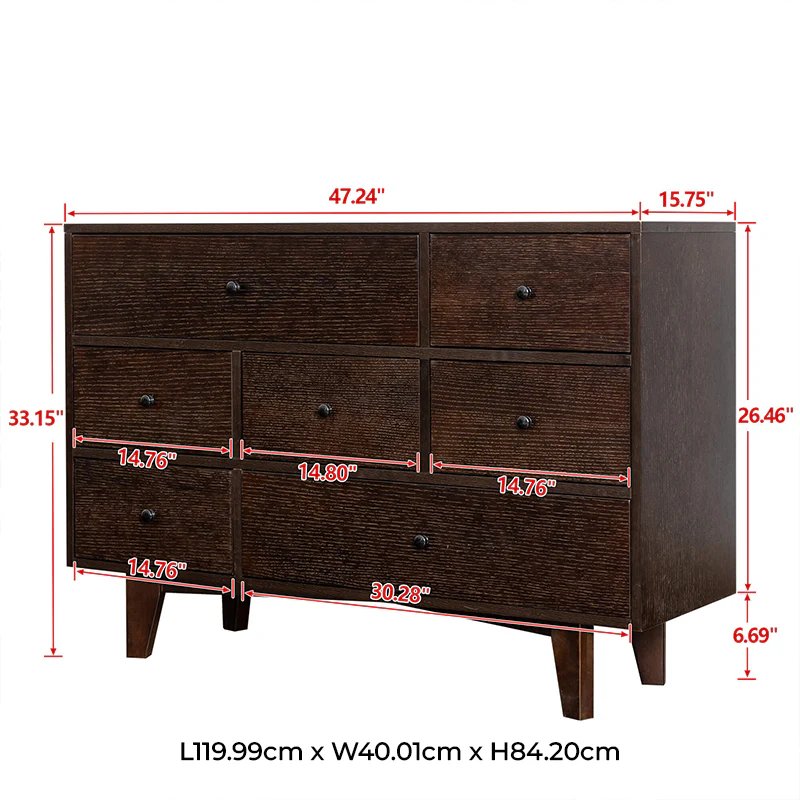 Auburn Painted Cabinet with Adjustable Shelves & Reinforced Frame