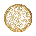 Round Gold Aluminum Mesh Coffee Table