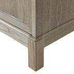 Modern 4-Door Storage Cabinet with Mirrored Decorative Doors & Shelves