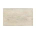 Moderner rechteckiger Couchtisch aus weiß gekalktem Holz mit Kufengestell