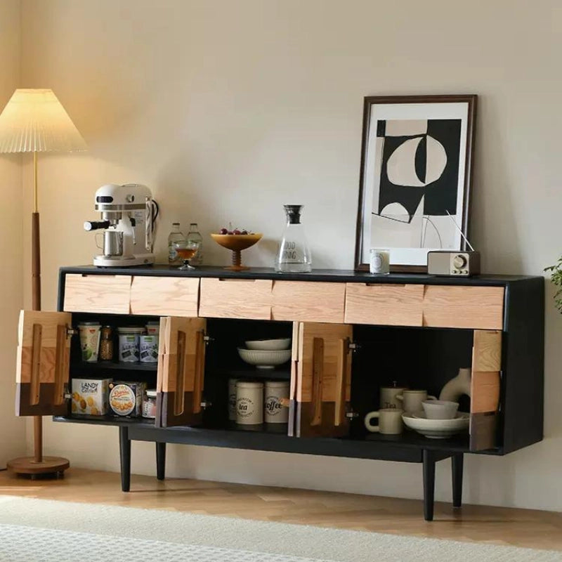 Modern Multi-Tone Wooden Sideboard with Drawers & Cabinets