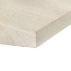 Moderner rechteckiger Couchtisch aus weiß gekalktem Holz mit Kufengestell