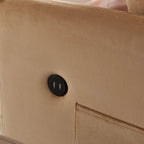 Canapé-lit convertible moderne en velours capitonné avec rangement et port USB