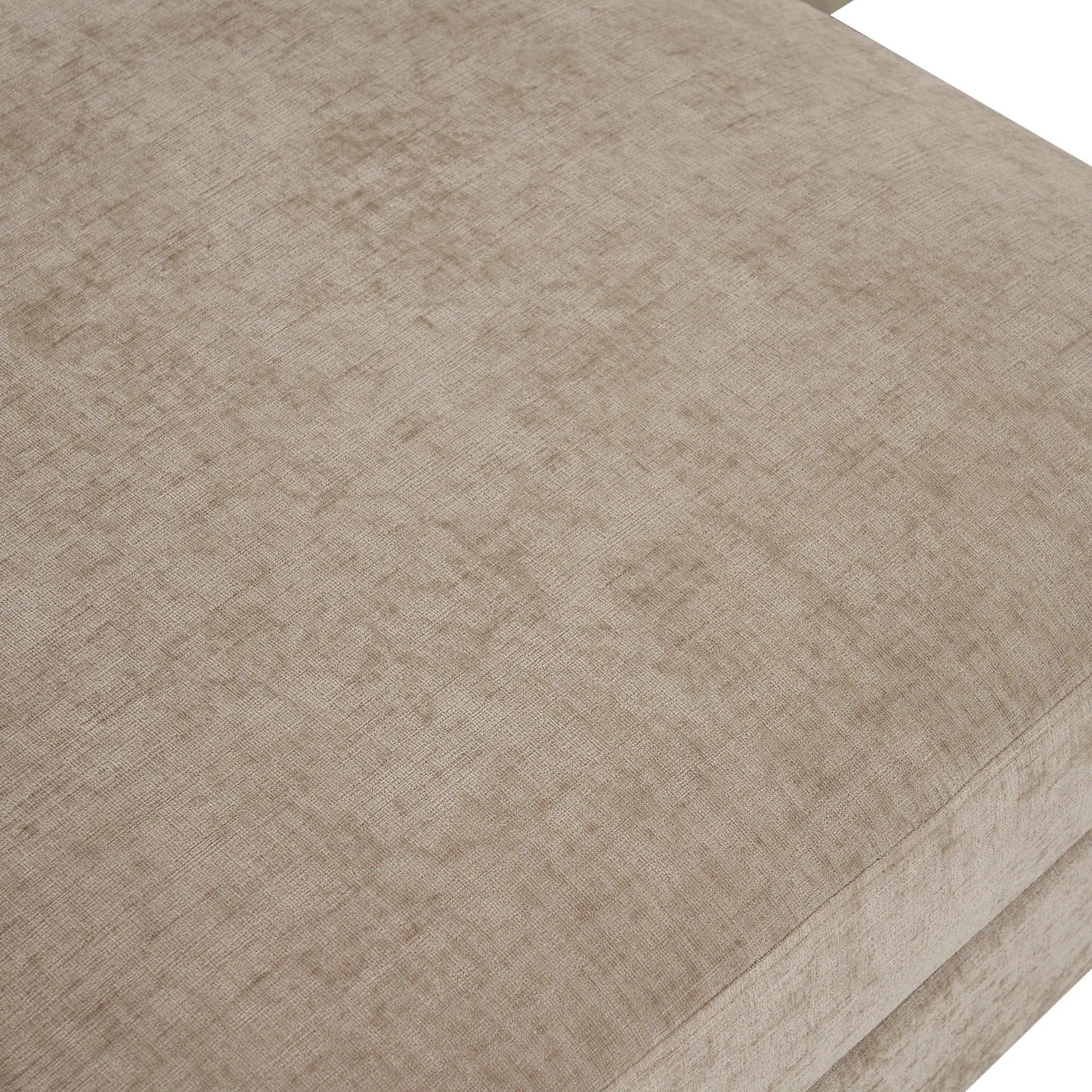 Canapé d'angle moderne en forme de U couleur camel avec méridienne et pieds en métal doré