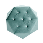 Velvet Diamond Tufted Storage Ottoman in Green - Elirian