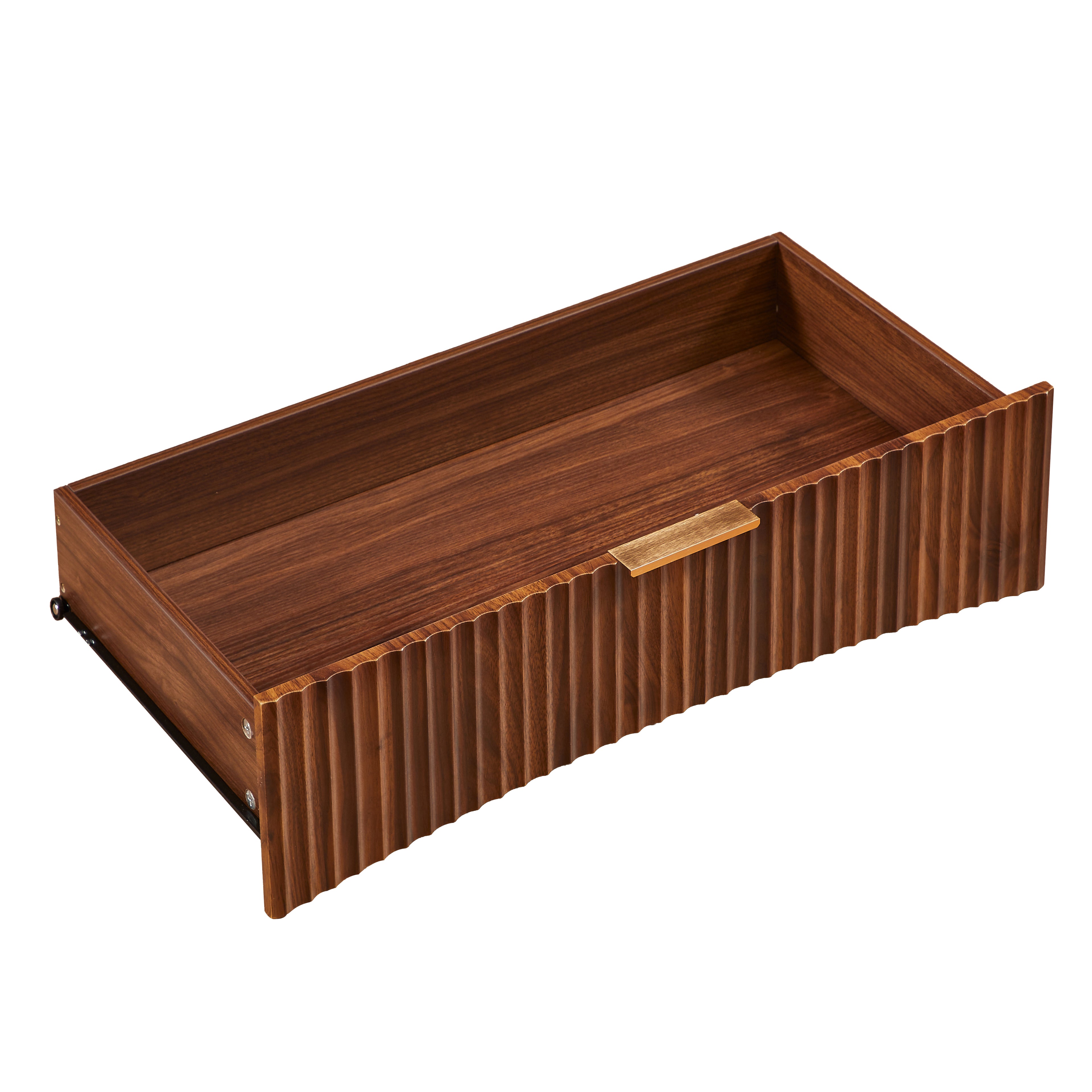 Fluted Walnut 3-Drawer Dresser, Set of 2 - Elirian