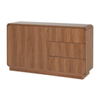 Light Walnut Sideboard with 2 Doors and 3 Drawers - Elirian