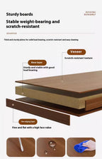 Rotating Corner Bookshelf, 6-Tier Walnut Brown Spinning Bookcase - Elirian