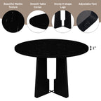 5-Piece Round Dining Set with Upholstered Chairs, 43-Inch Table - Elirian