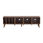Walnut Mid-Century Modern TV Stand with Solid Wood Legs - Elirian