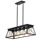 5-Light Black Farmhouse Chandelier with Adjustable Rods - Elirian