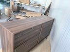 Walnut Mid-Century Sideboard with Paperclip Doors - Modern Storage Furniture - Elirian