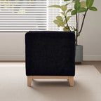 Sherpa Fleece Upholstered Bench with Bolster Pillows, Black - Elirian