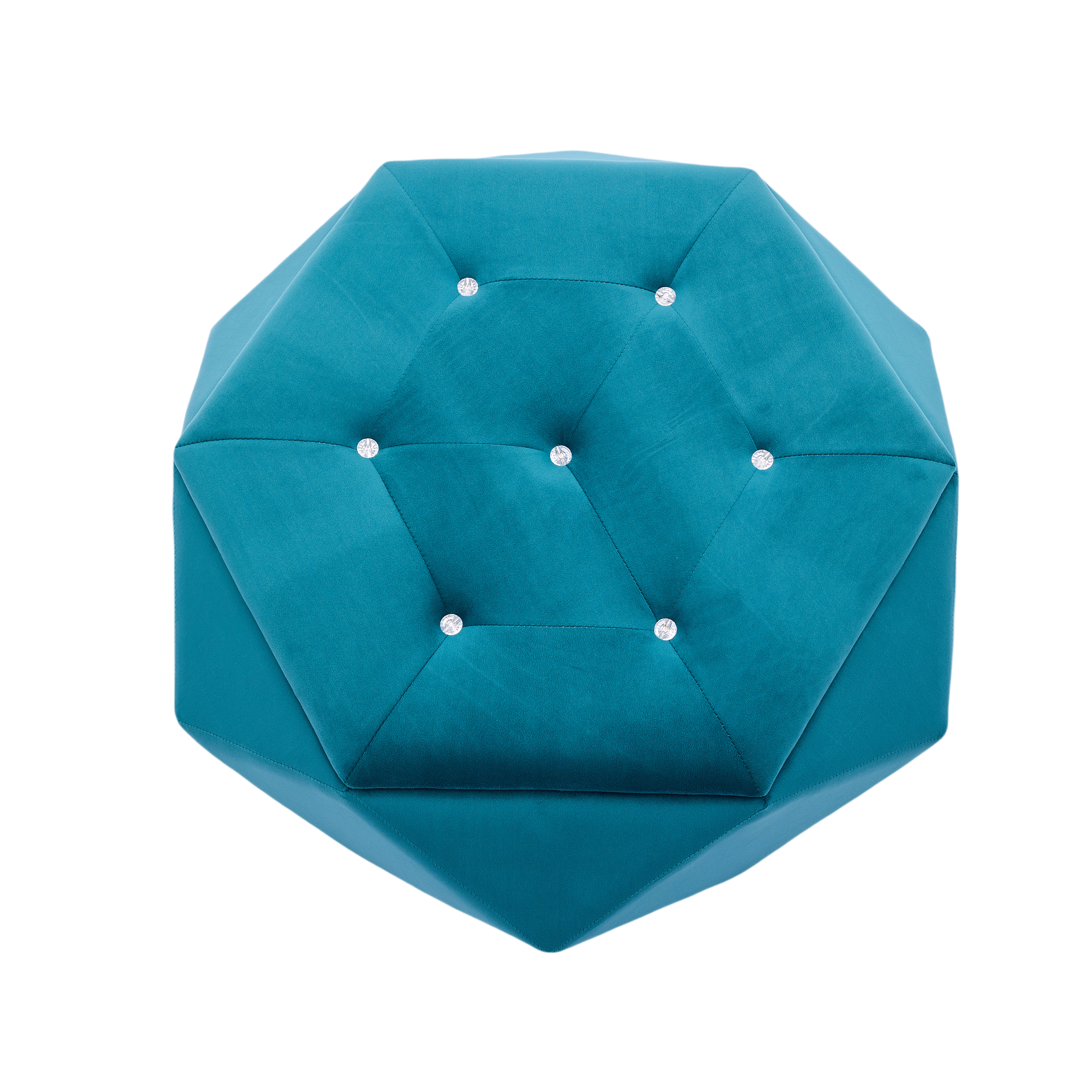 Velvet Diamond Tufted Storage Ottoman, Blue - Elirian