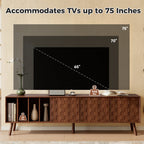 Walnut Mid-Century Modern TV Stand with Solid Wood Legs - Elirian